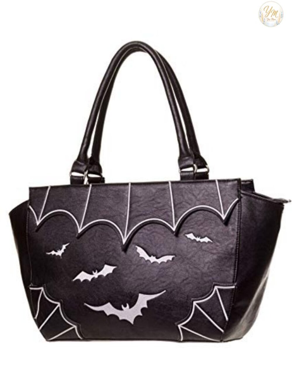 Gothic Bats Faux Leather Shoulder Bag Tote Handbag